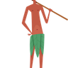 illustrations for holding spear