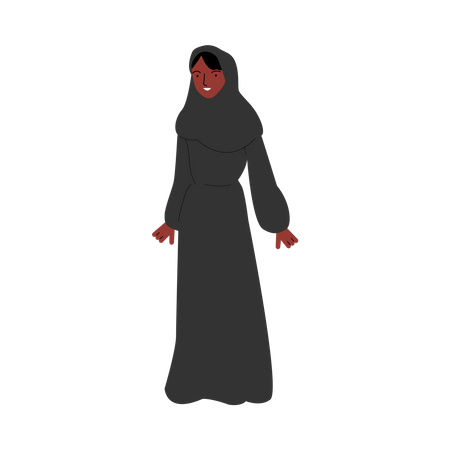 African muslim woman  Illustration