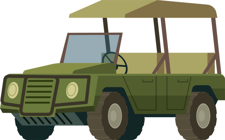 African safari travel car  Illustration