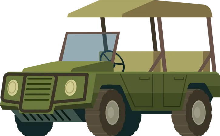 African safari travel car  Illustration