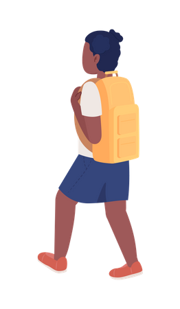 African School Student  Illustration