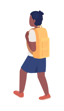 African School Student  Illustration