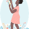 illustration african woman self love
