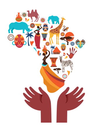 Afrikanische Kultur  Illustration