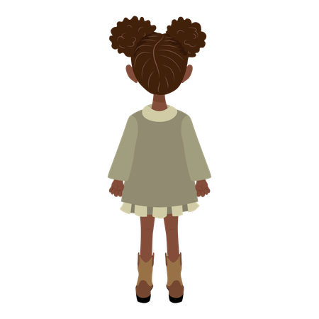 Afroamerikanisches Mädchen  Illustration