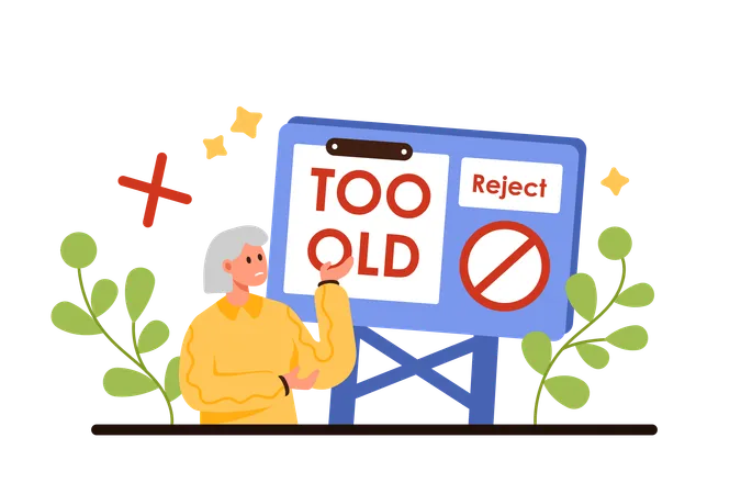 Age discrimination in hiring  Illustration