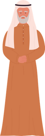 Aged Arab Man  Illustration