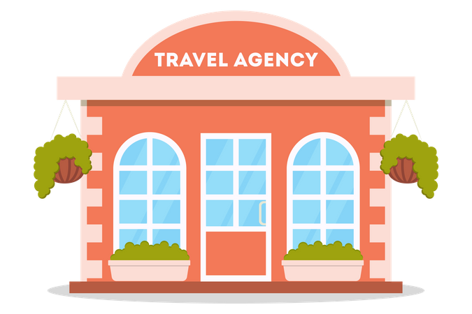 Negócio de agência de viagens  Ilustração