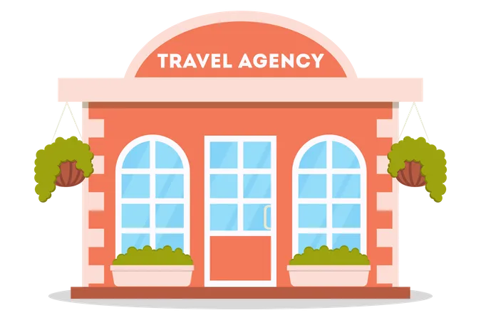 Negócio de agência de viagens  Ilustração
