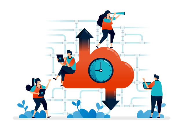 Agendamento de upload  Ilustração