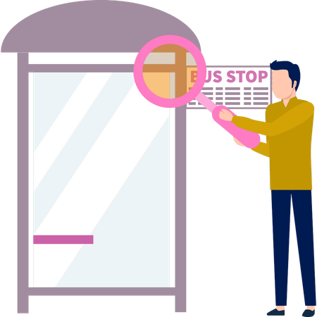 Agent de sécurité utilisant une vitre de recherche pour vérifier  Illustration