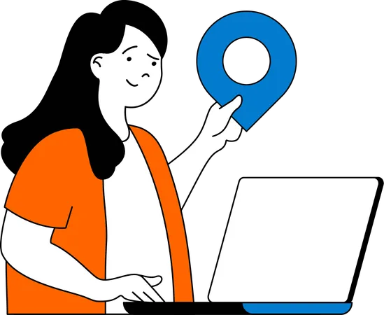 Agent is finding online location  Illustration