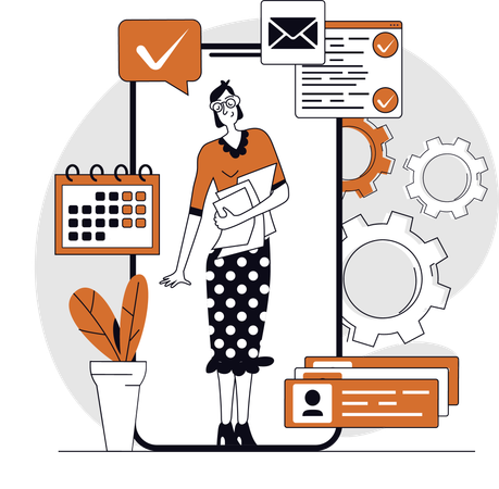 Agent providing customer support  Illustration