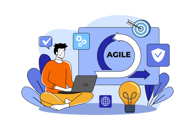 Agile Development Workflow  Illustration