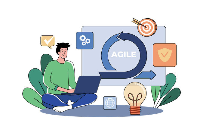 Agile Development Workflow Illustration