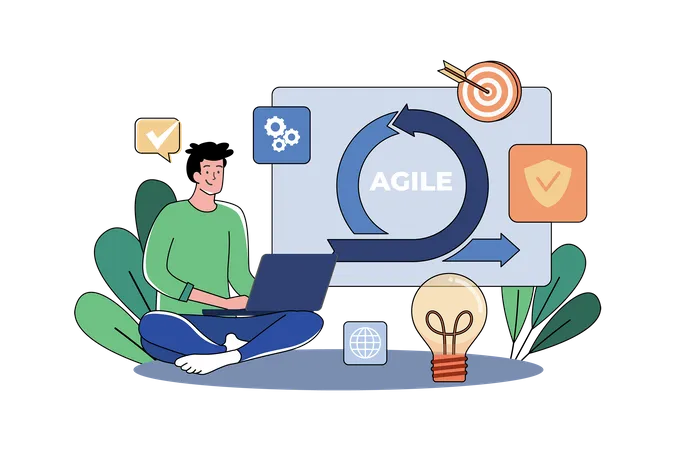 Agile Development Workflow Illustration