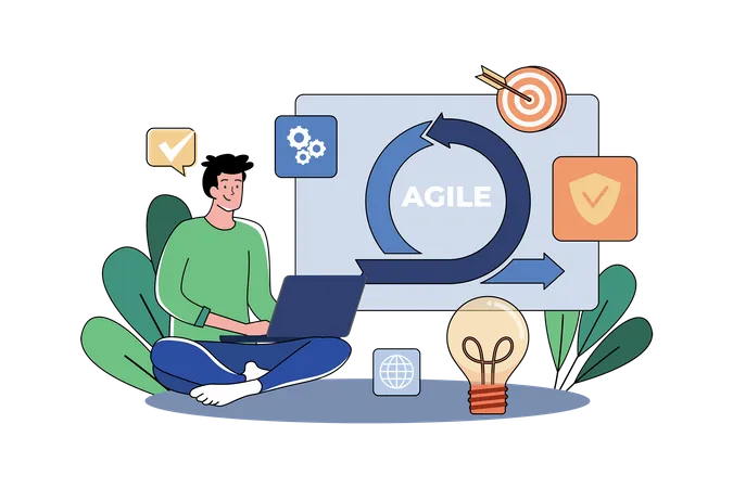 Agile Development Workflow  Illustration