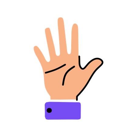 Agitant la main  Illustration