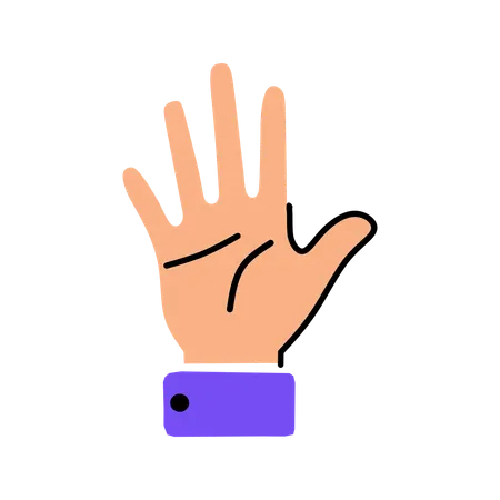 Agitant la main  Illustration