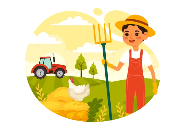 Agrarian Lifestyle  Illustration