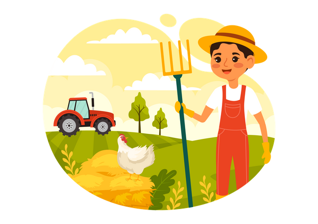 Agrarian Lifestyle  Illustration