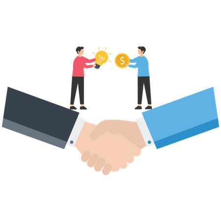 Agreement and exchange of ideas  Illustration