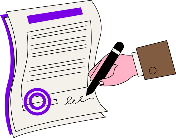 Agreement signature  Illustration