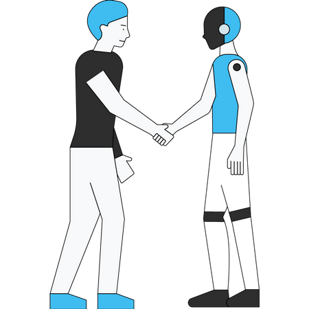 Agreement with robotic technology  Illustration