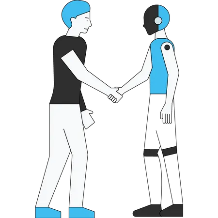 Agreement with robotic technology  Illustration