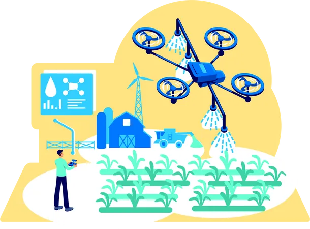 Agribusiness automation Illustration