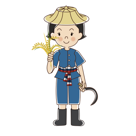 Agricultrice  Illustration