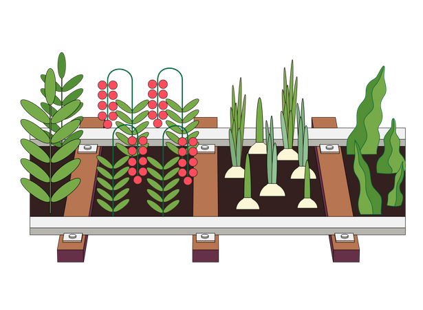 Agricultura urbana e jardinagem  Ilustração