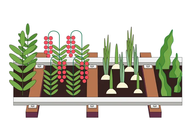 Agricultura urbana e jardinagem  Ilustração