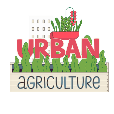 Agricultura urbana  Ilustração
