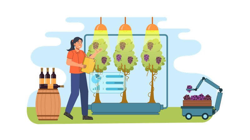 Agricultural data collection using smart nutrition device Illustration
