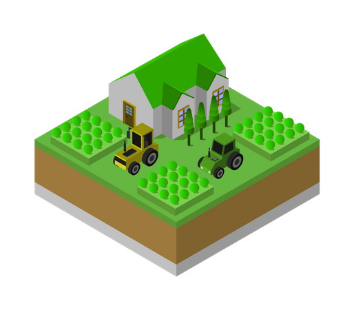 Agricultural Home  Illustration