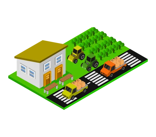 Agricultural House  Illustration