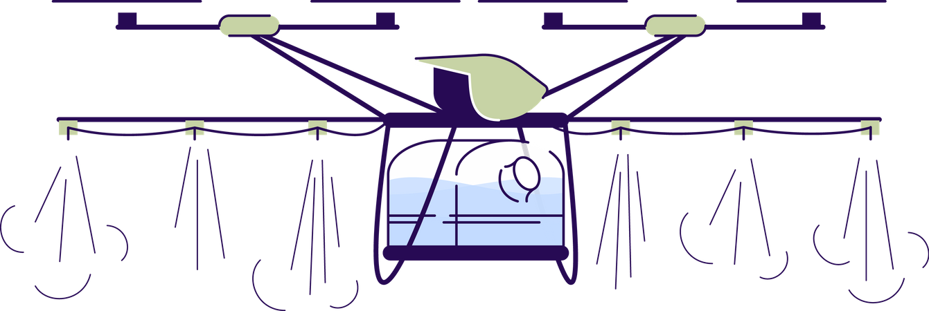 Agricultural irrigation drone  Illustration