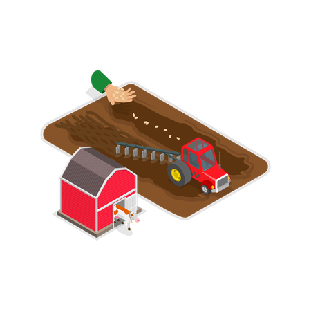 Agricultural Machinery  Illustration