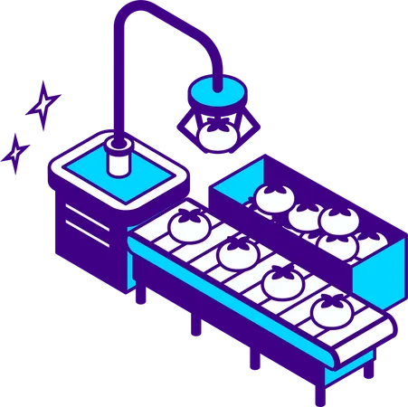 Agriculture conveyor belt  Illustration