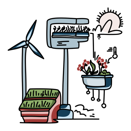 Agriculture de haute technologie  Illustration
