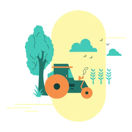 Illustration vectorielle agricole.  Illustration