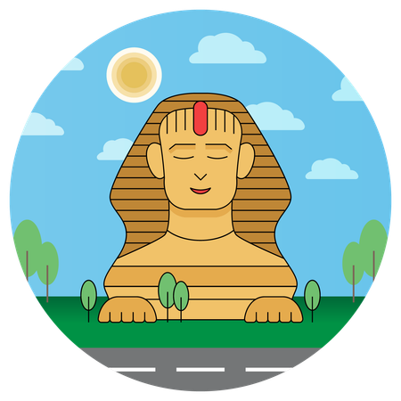 Ägypten Pyramide Gizeh Große Sphinx  Illustration