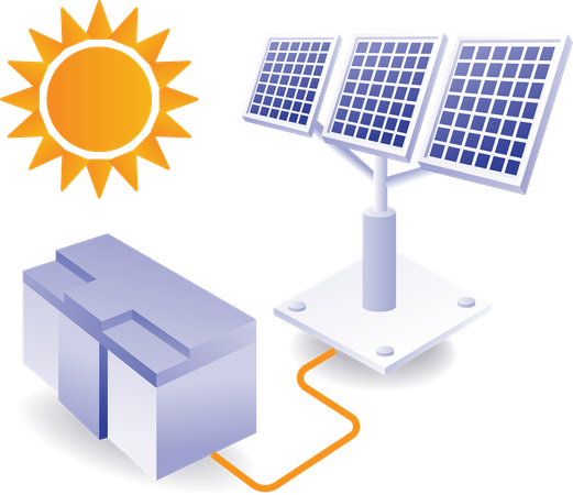 Ahorra energía solar en generadores  Ilustración