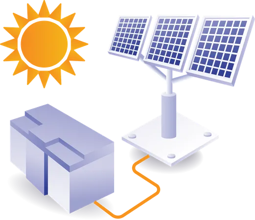 Ahorra energía solar en generadores  Ilustración