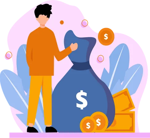 Ahorro de dinero  Illustration