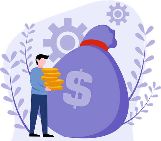 Ahorro empresarial  Ilustración