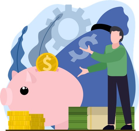 Ahorro financiero  Ilustración