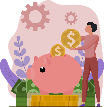 Ahorro financiero  Ilustración