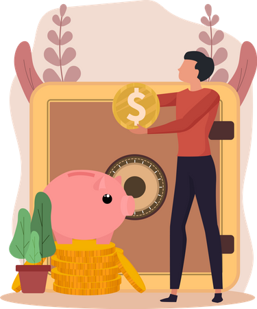 Ahorro financiero  Ilustración